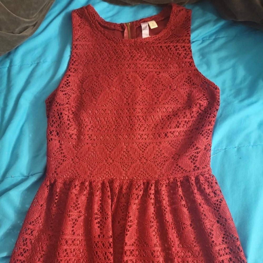 Alya red floral dress